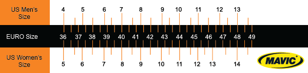 mavic shoe size