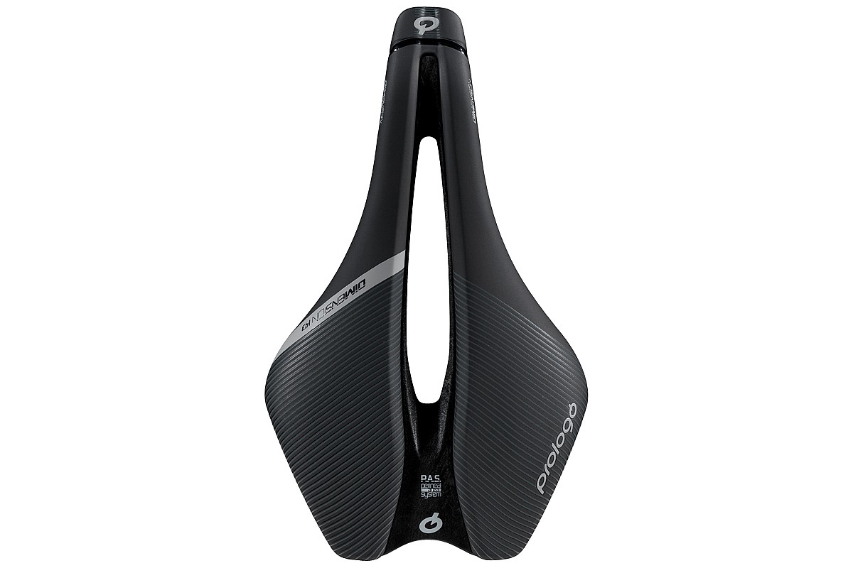 Prologo Dimension 143 Saddle T4.0 (Chromoly) Rails - 143mm x 245mm  [DIME403HB80-AM] at TriSports