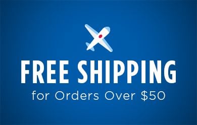 free US lower 48 shipping on orders over $50