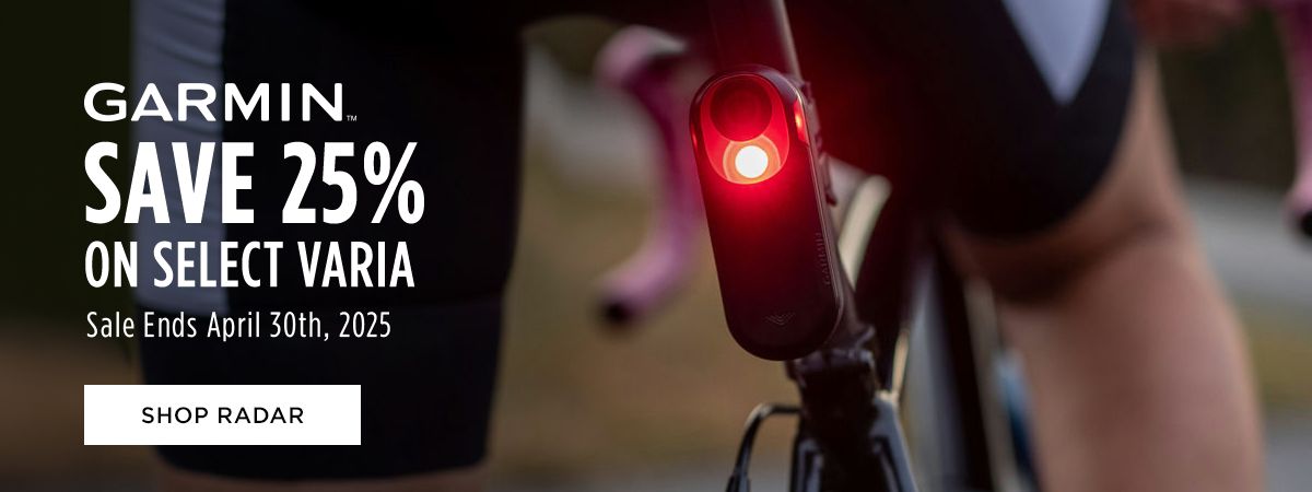 Garmin Save 25% on Select Varia Shop Radar