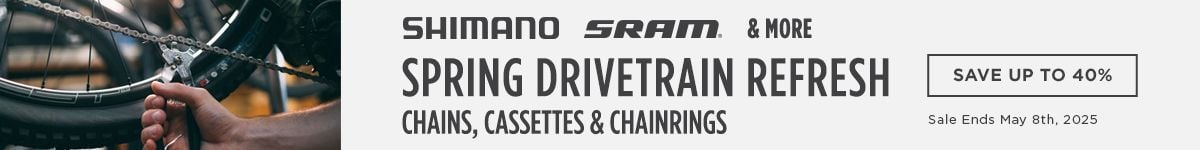 Spring Drivetrain Refresh Chains, Cassettes and Chainrings Save up to 40% Shop Now